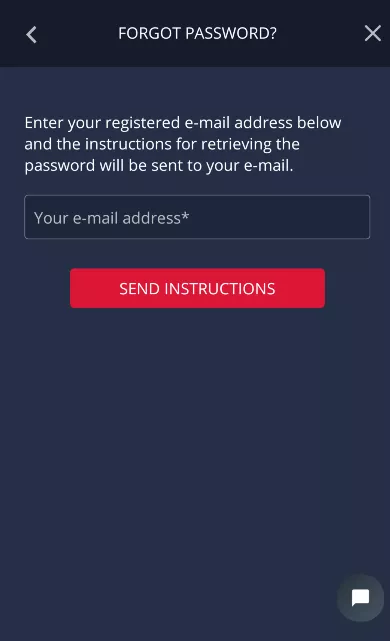 Forgot password form UBC365